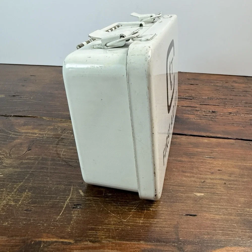 Vintage‎ Contel Continental Telephone First Aid Kit Metal Box Rare Logo 1960s